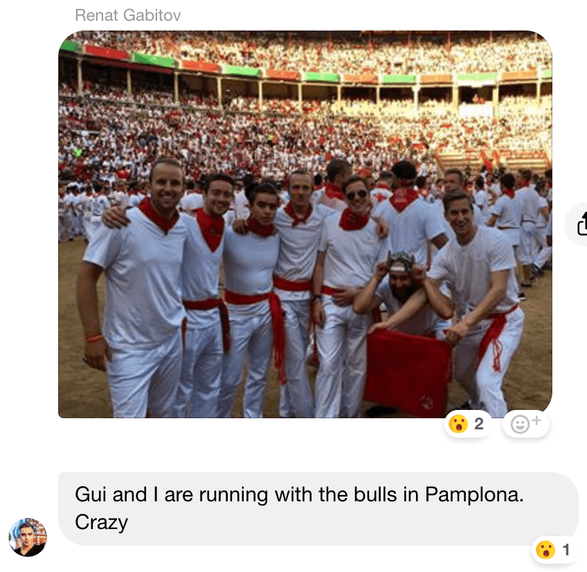 The house running with the bulls in Pamplona