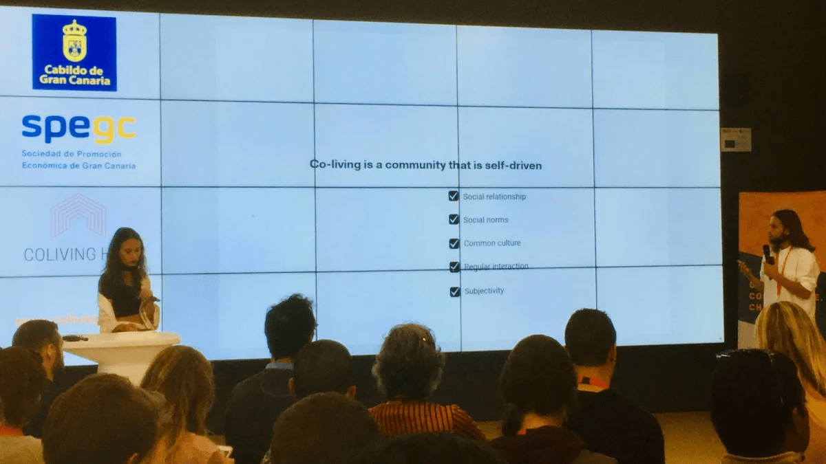 Nikita Kuimov speaking at the Coliving Hub Conference