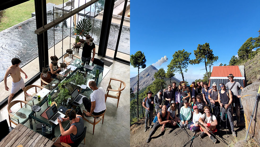 Residents in a coliving space