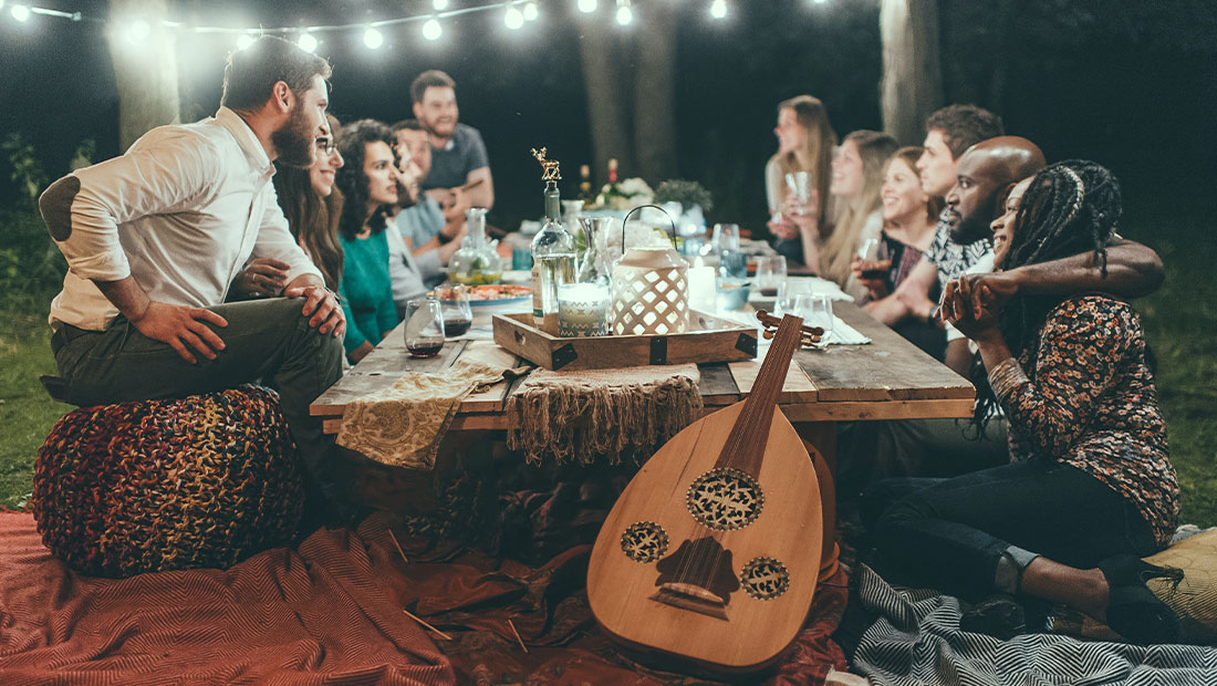A shared coliving kitchen