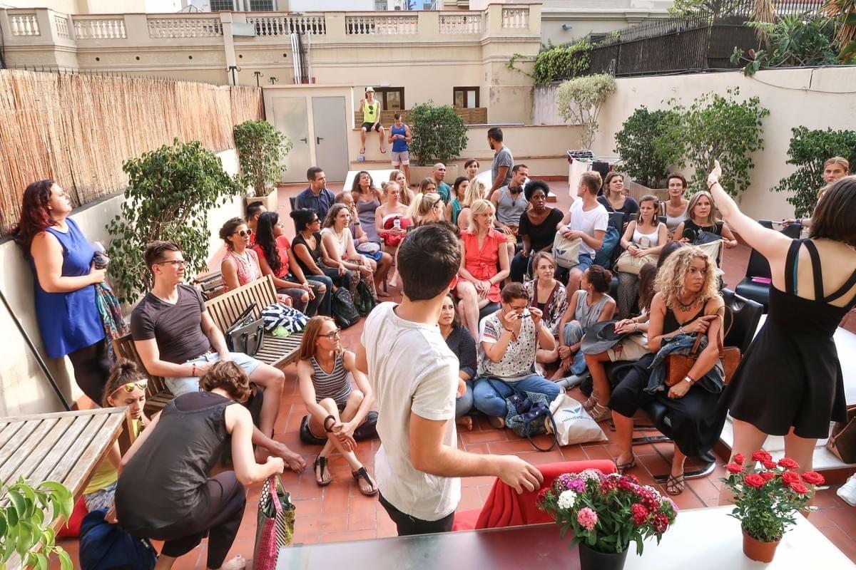 A packed rooftop event at the Lifestyle Engineering House